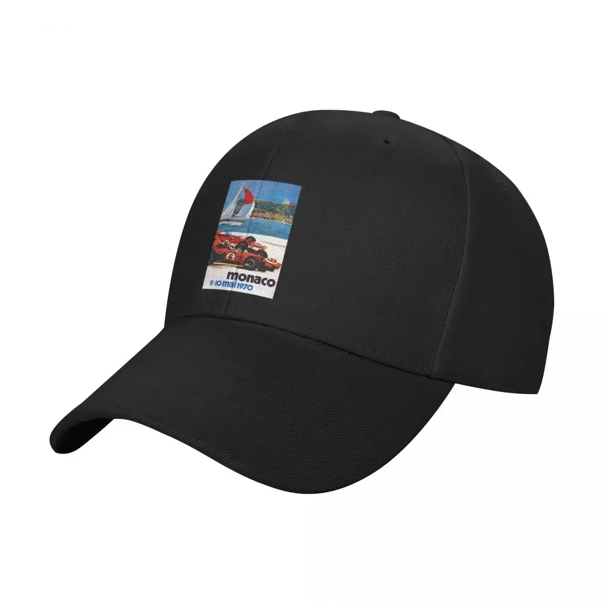 MONACO : Vintage 1970 Auto Racing Advertising Print Baseball Cap Vintage Party Hat Sunhat Beach Women's Hats 2025 Men's