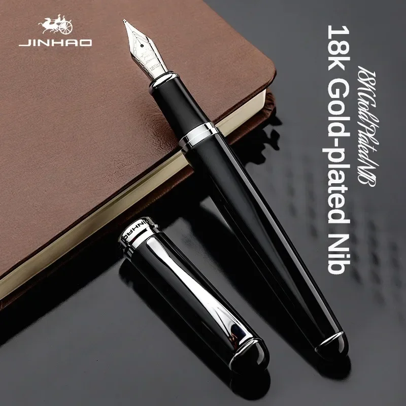 Imagem -02 - Jinhao Caneta-tinteiro com tipo Oblíquo Nib Médio Nib Writing Caneta de Luxo Papelaria Elegante Escritório e Material Escolar X750