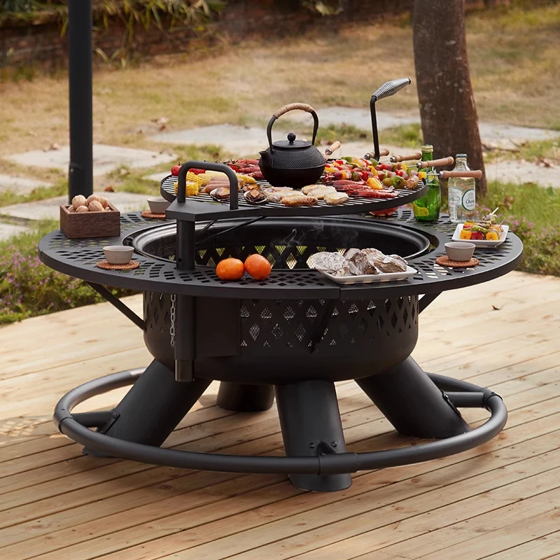 Garden wood stove outdoor heating stove winter stove tea barbecue stove home villa charcoal fire pot charcoal stove