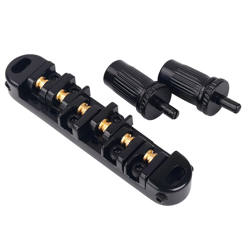 Schwarzes Ersatzbrücke-Gitarrenzubehör, langlebige Verschleißfestigkeit, stabiles Design, verhindert Saitenansporter, Elektronik für Gitarre