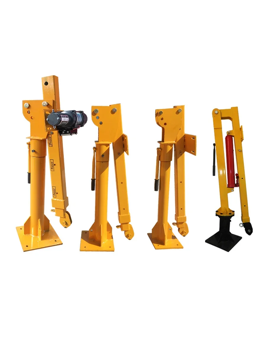 1pc On-board crane 12V24V truck crane 500kg-1.5 ton lifting electric winch small cantilever hoist lifting