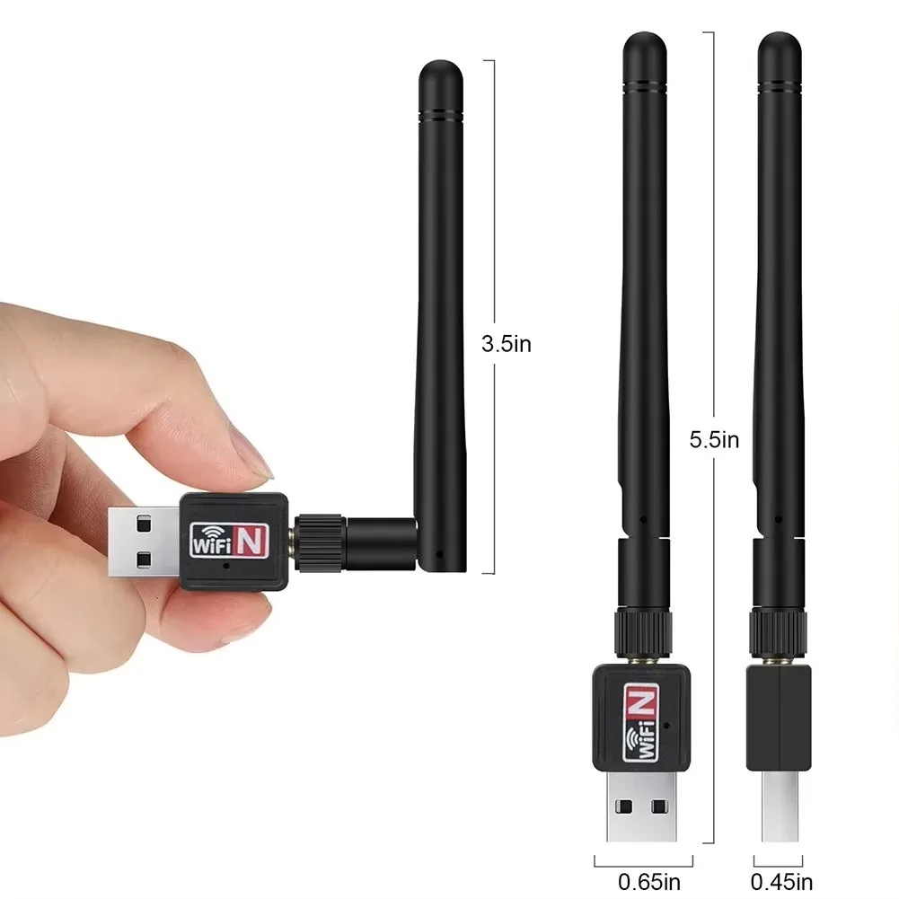 Adattatore WiFi Mini USB 150Mbps Antenna da 2,4 GHz USB 802.11n/g/b Scheda di rete wireless Ethernet USB dongle LAN PC Ricevitore WiFi