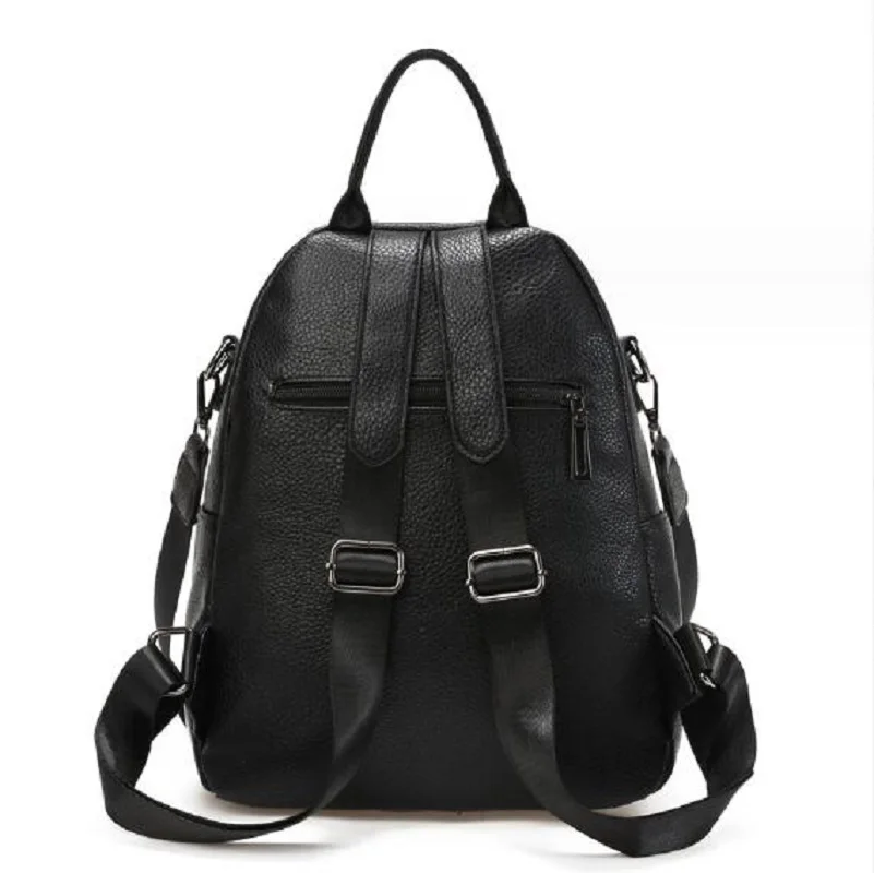 Korean New Women's Fashion High Quality Leather Travel Backpack Casual Large Capacity Shoulder Bags Totes Notebook School Bag