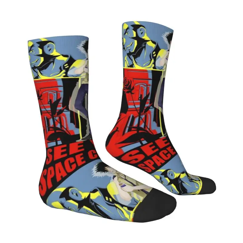 مخصص كاوبوي البيبوب أنيمي الرجال النساء طاقم الجوارب للجنسين Kawaii الكرتون مانغا       الربيع الصيف الخريف الشتاء اللباس الجوارب