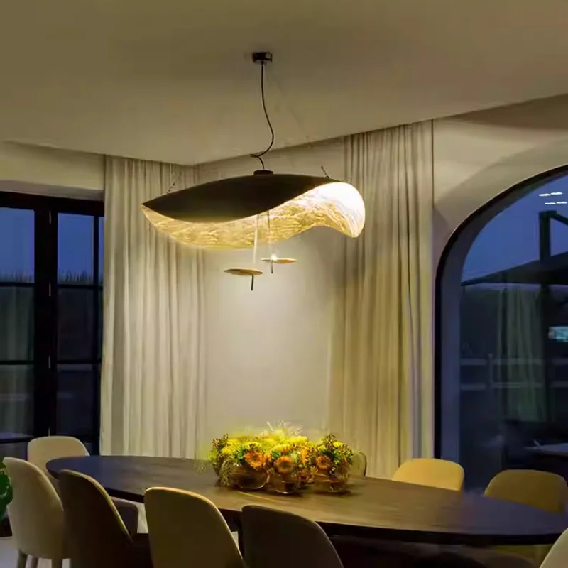 Lampe à suspension italienne Catellani en feuille d'or, Nanyang français rétro pour invités, Restaurant, lumière moderne de luxe, lampe d'étude pour chambre à coucher