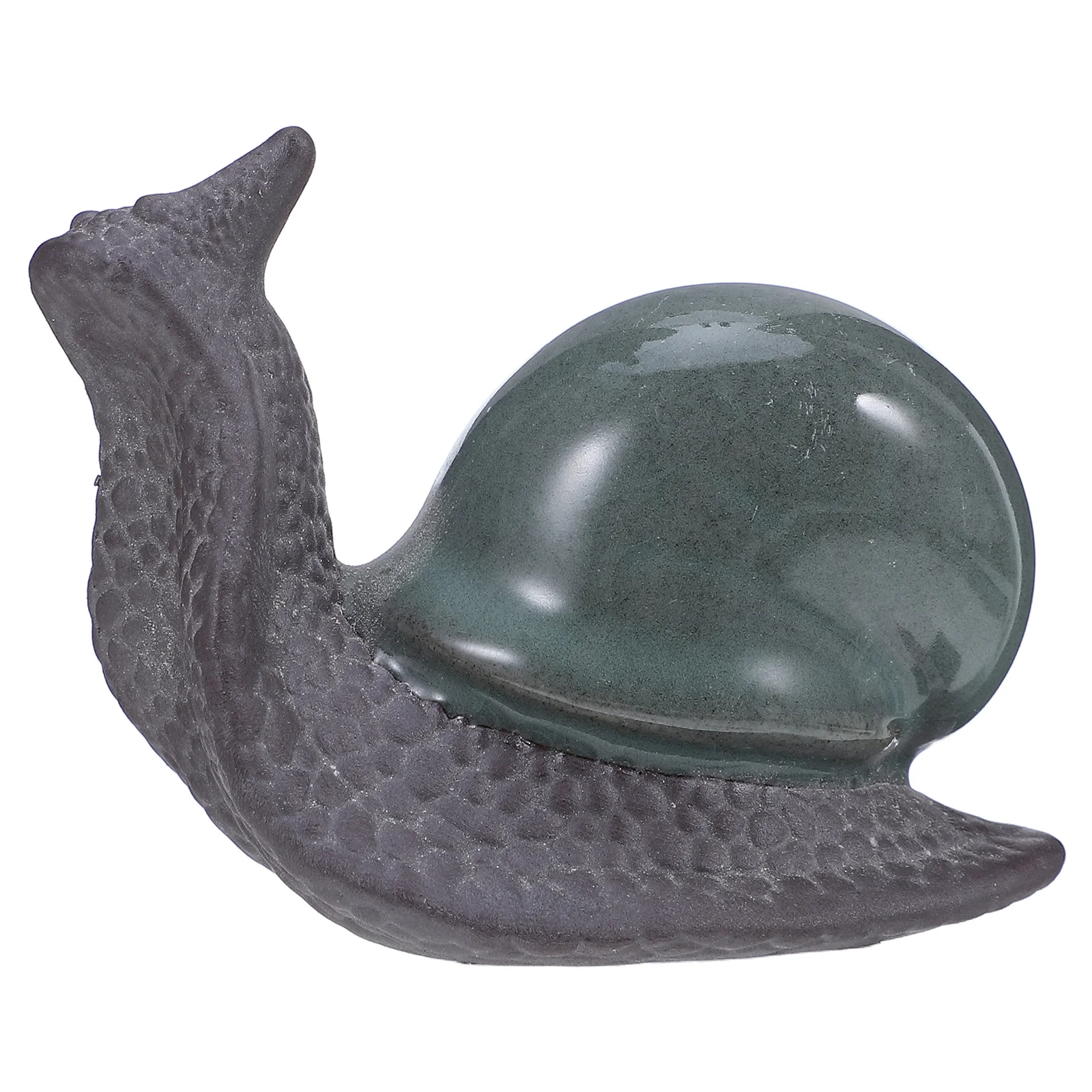 

Ceramic Snail Desktop Bonsai Decoration Artistic Garden Sculpture Patio Lawn Ornament Small Animal Snail Decor