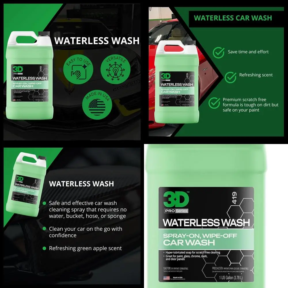 

Waterless Car Wash - Easy Spray Waterless Detailing Spray - No Soap or Water Needed - Great on Cars, RVs, Motorcycles & Boats 1