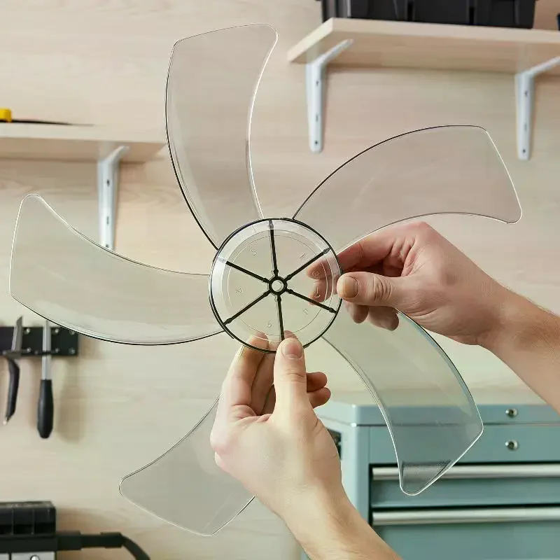 Universal 18 Inch Household Plastic Fan Blade Five Leaves For Pedestal Transparent Table Stand Fanner General Accessories