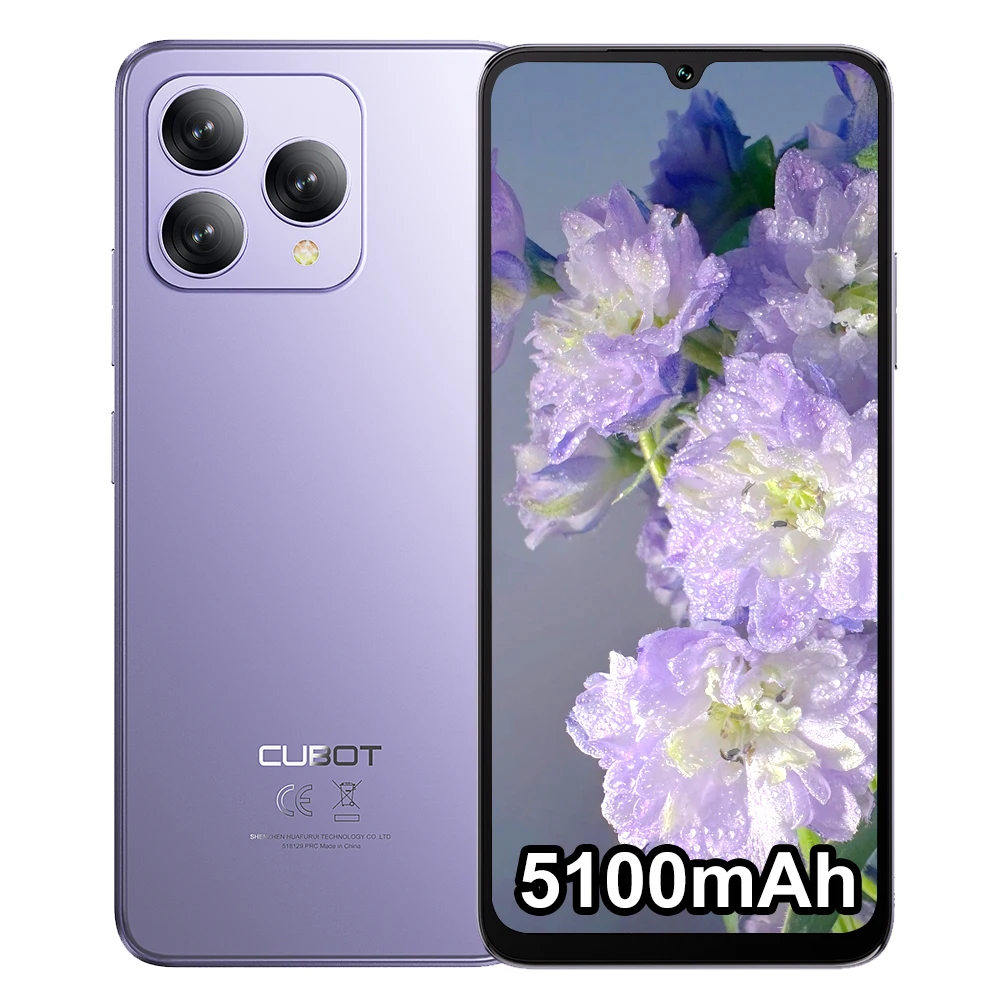 Cubot A40 Smartphone Android 15 12 GB(4 + 8 )+ 256 GB 6,88'' 120Hz 5100 mAh NFC/GPS Gezichtsherkenning 4G Telephone Portable IPS