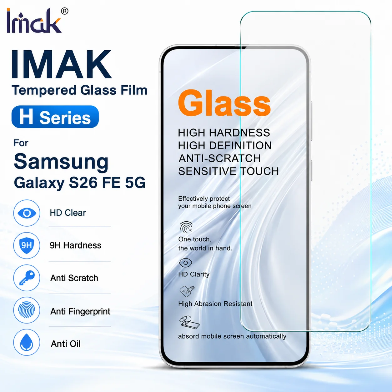 Tempered Glass For Samsung Galaxy S26 FE 5G Support Fingerprint Protector Film Anti Oil Oleophobic Coating FM0001