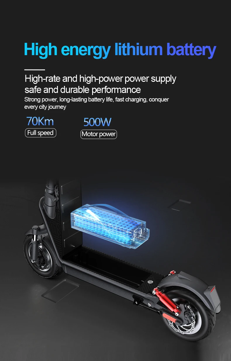 

HX X9B Powerful Electric Scooter 1000W Dual Shock Absorber E scooter 48V 20AH Adult Foldable EScooter 10.0 Inch Tire