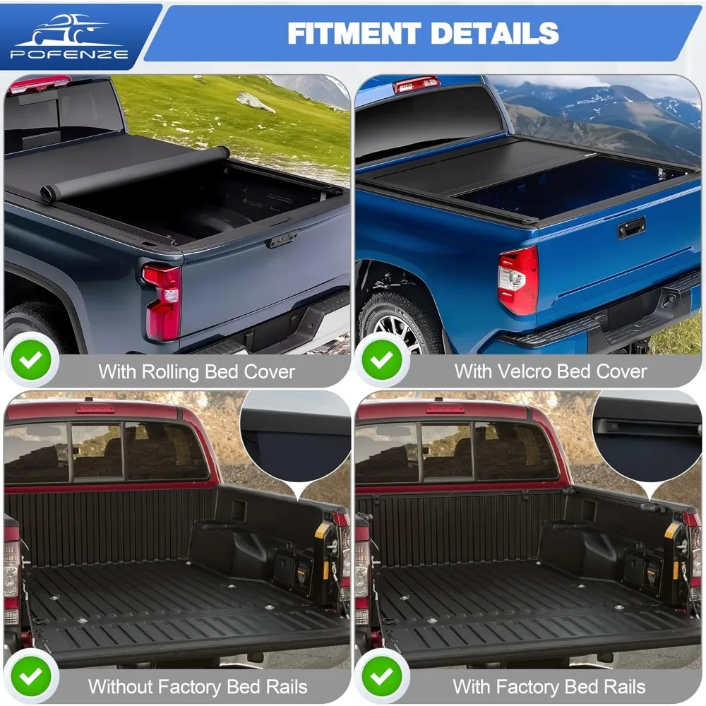 풀 사이즈 트럭용 롤 바, 조절 가능한 체이스 랙 스포츠 바 (포드 F150, 램, 쉐보레 실버라도, 토요타 호환)