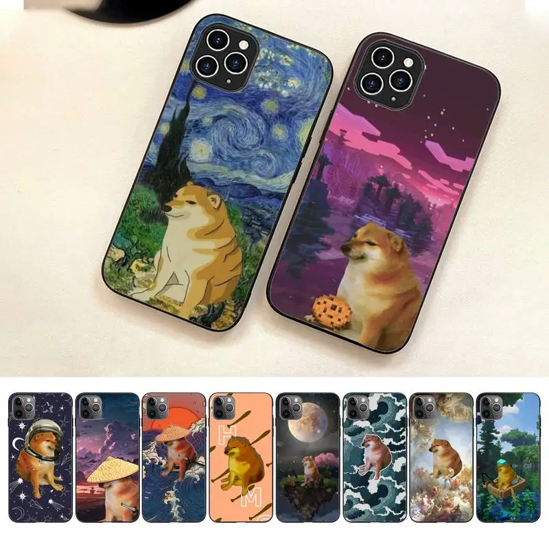 Cheems Funny Dog Phone Case For Iphone 7 8 Plus X Xr Xs 11 12 13 14 Se2020 Mini Pro Max Case