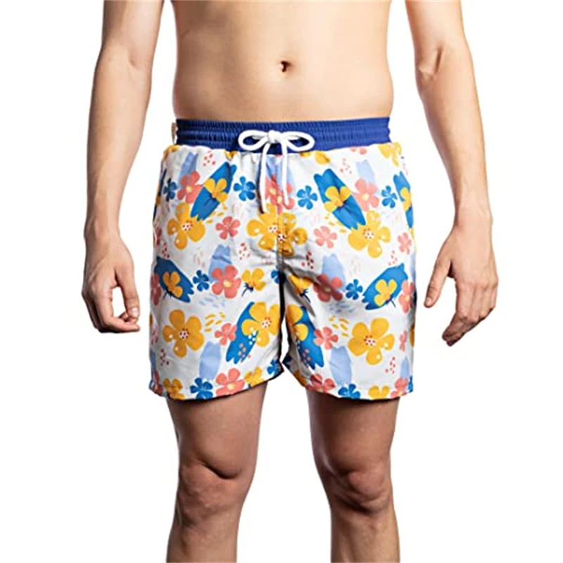 Hawaiian 3d Print Shorts Loose Breathable Five-Point Trunks Summer Oversize Men's Shorts Vacation Pantalones Men Beach Shorts