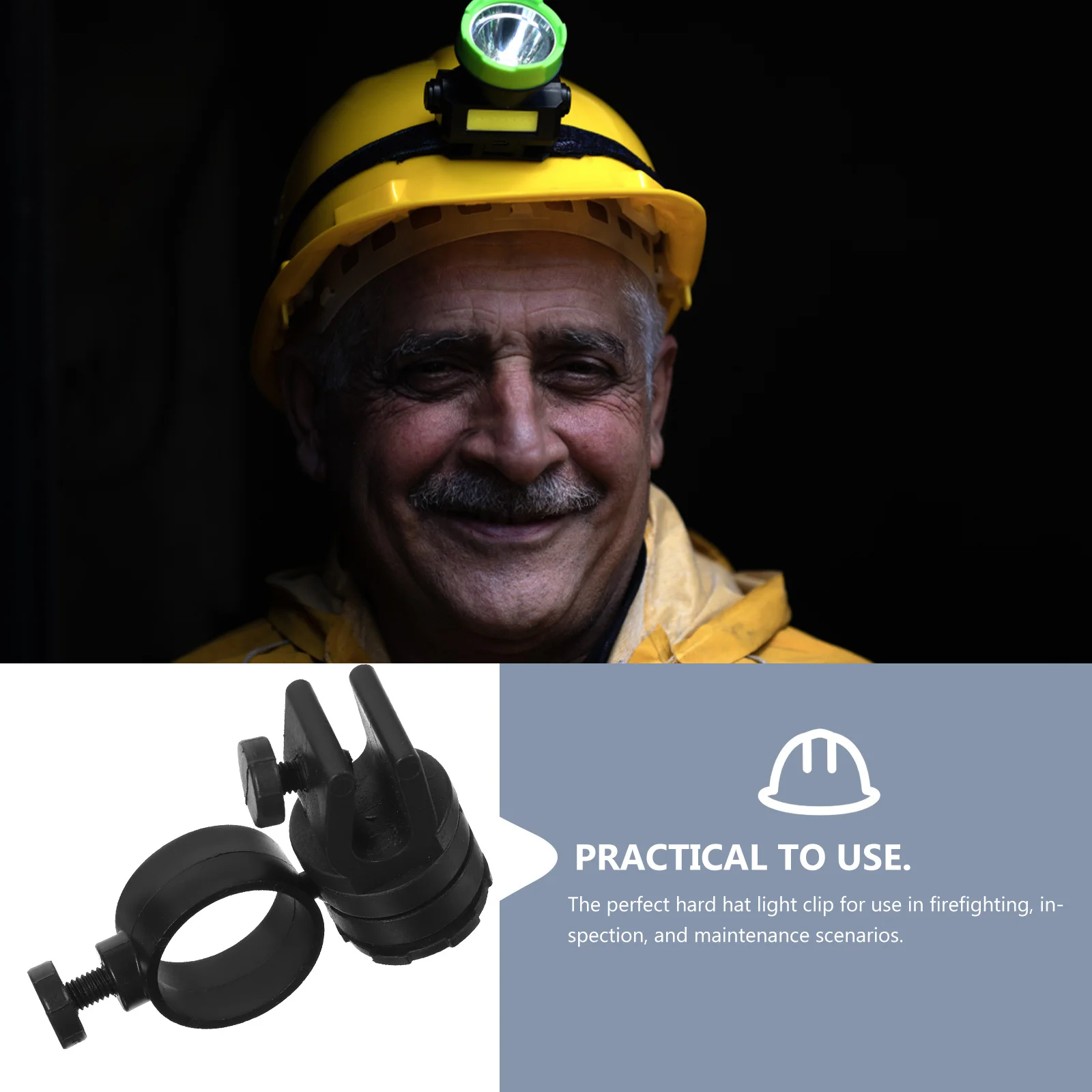 Head Light Hard Hat Clip Hardhat Light Mount Easy Install Fire Band Inspection Maintenance Use Headlight Hard Hat Clips