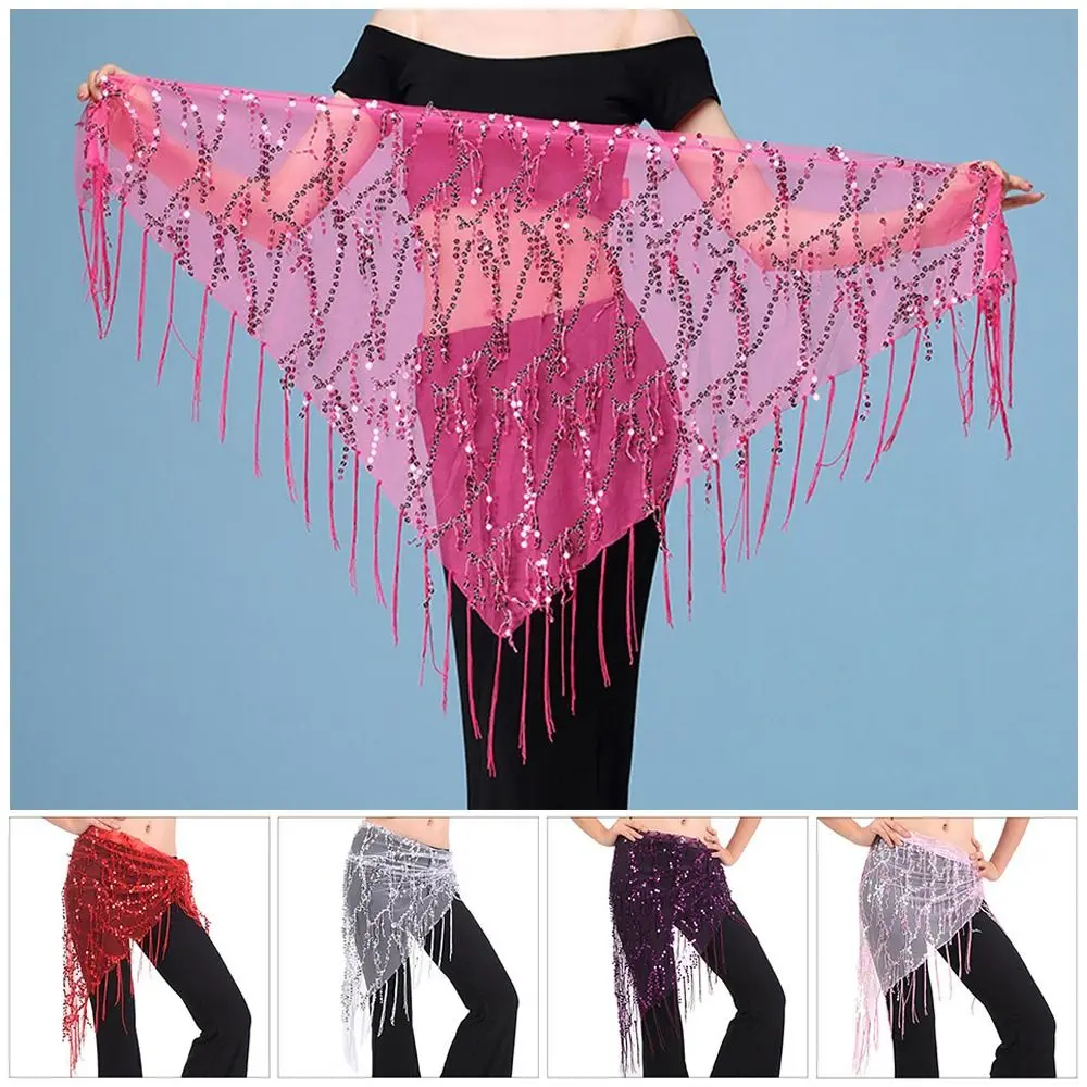 Women Tassels Show Costumes Hip Scarf Belly Dance Belt Waist Chain Dancer Skirt