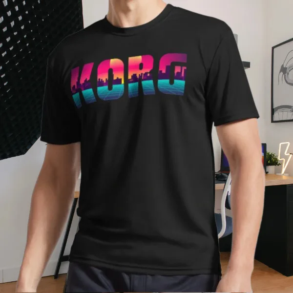 Korg-Camiseta clásica con logotipo activo para hombre, ropa divertida de talla S a 5XL, el más vendido