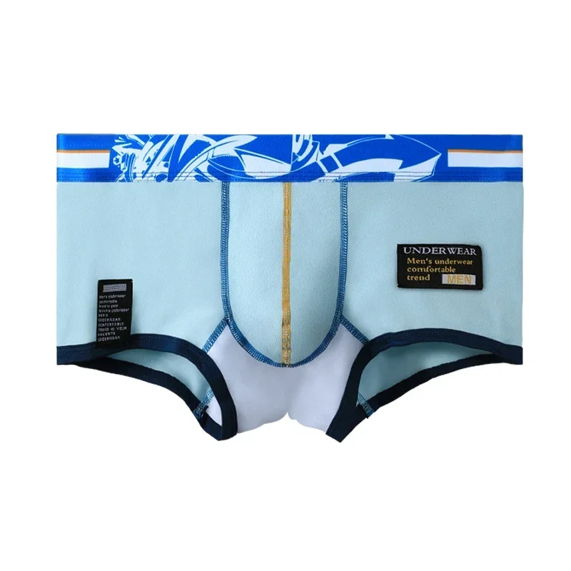 ملابس داخلية للرجال طباعة الاتجاه الرجالي الملاكمين المريحة الصيف ضئيلة الملاكمين الأولاد الشباب السراويل القصيرة الرياضية #3