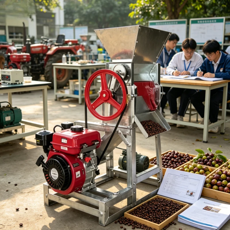 Customized Coffee Bean Huller, Professional Pulping & Threshing Machine for Coffee Fruit Peeling and Processing