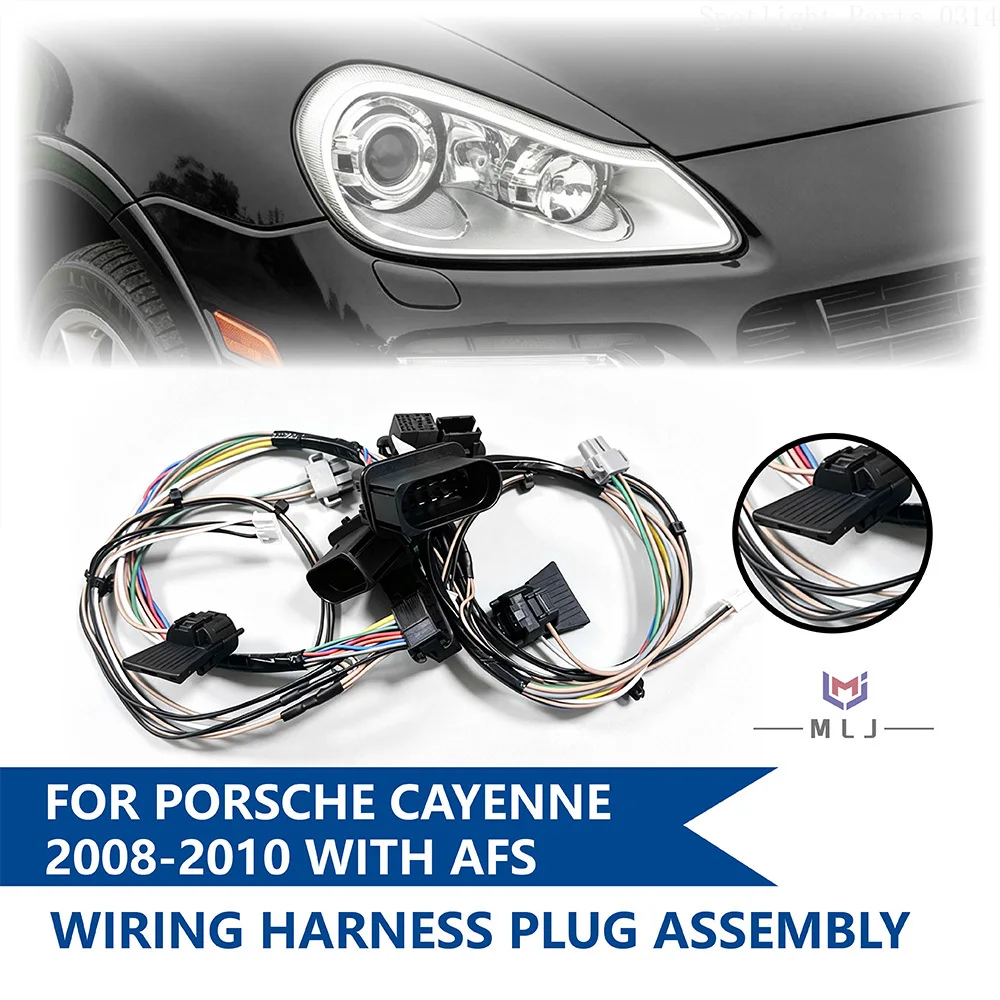 Headlight Wiring Harness Plug Assembly For Porsche Cayenne 2008 2009 2010 With AFS Headlamp Wire Cable Connector Car Accessories