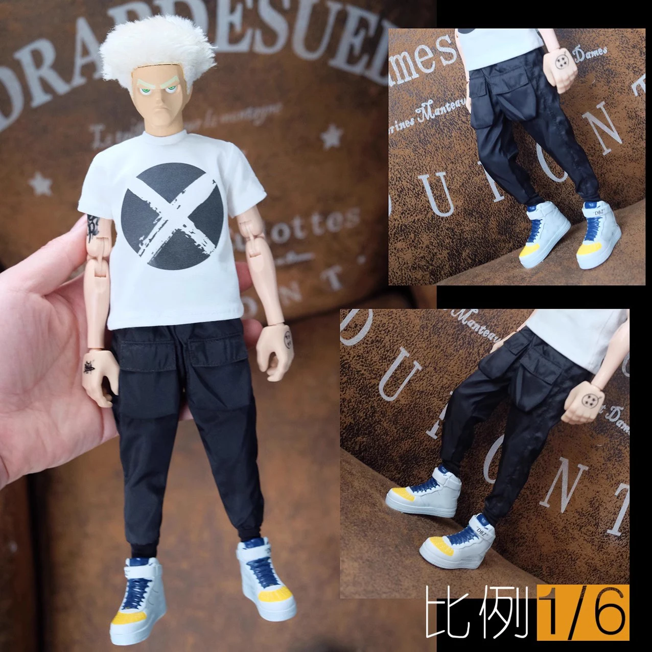 1/6 Soldier Clothing Accessories Trendy Tapered Pants Short Sleeve Model Fit 12'' Action Figure Body In Stock