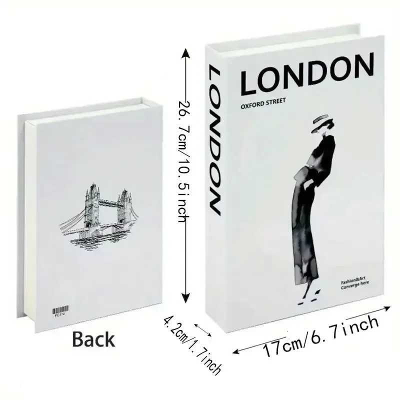 كتب مزيفة لديكور المنزل ، كتاب زخرفي فاخر ، رف كتب لطاولة القهوة ، غرف المعيشة ، الموضة ، 3 + لكل مجموعة #4