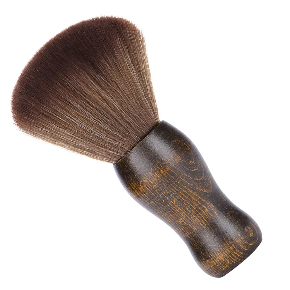 Barber Hair Cutting Brush Wooden Handle Small Design Portable Hair Cleaning Styling Tool for Men Women