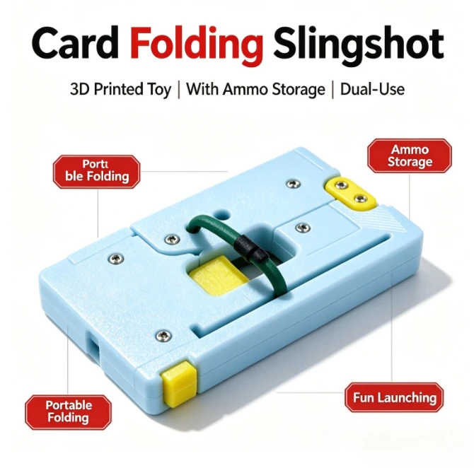 3D Printed Foldable Card Portable Third Generation EDC  Enhanced Thickened Outdoor Urgent Hunting Tool