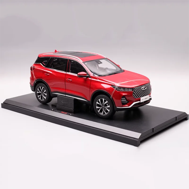 Diecast Chery Original 1:18 Scale Ruihu 7 Alloy Fully Open SUV Off-road Vehicle Model Finished Simulation Collection Gift Toys