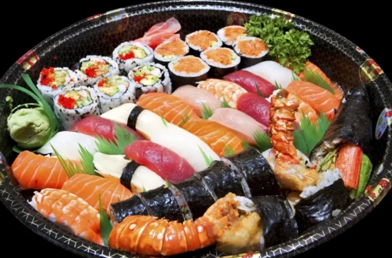 Sushi Plate Decorative Flowers and Herbs Mihonsugi No. 1 Salmon Sashimi Spelling Decorative Simulation Green Leaf Grass