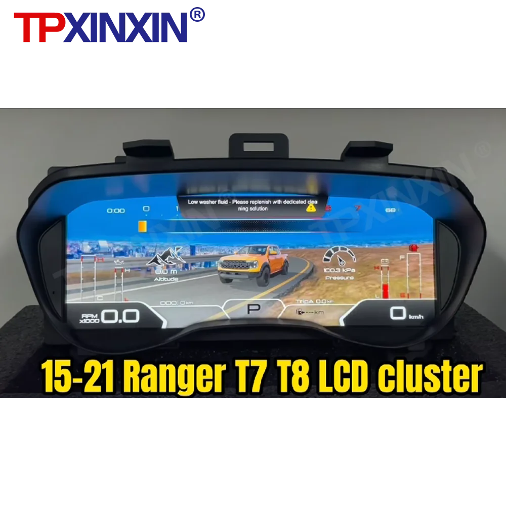 Car Digital Cluster For Ford Ranger 2015-2021 T7 T8 Dashboard Speedometer TPMS Odometer Virtual Cockpit Meter Screen Head Unit