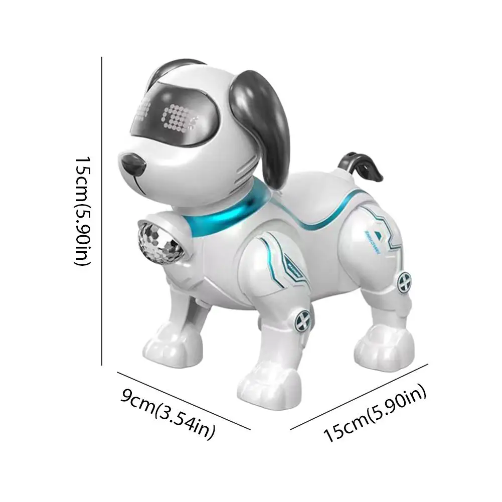 Perro Robot RC, Mascota Electrónica de Acrobacias, Interactiva, Táctil, Programable, Camina y Baila, Regalo de Cumpleaños para Niños y Niñas