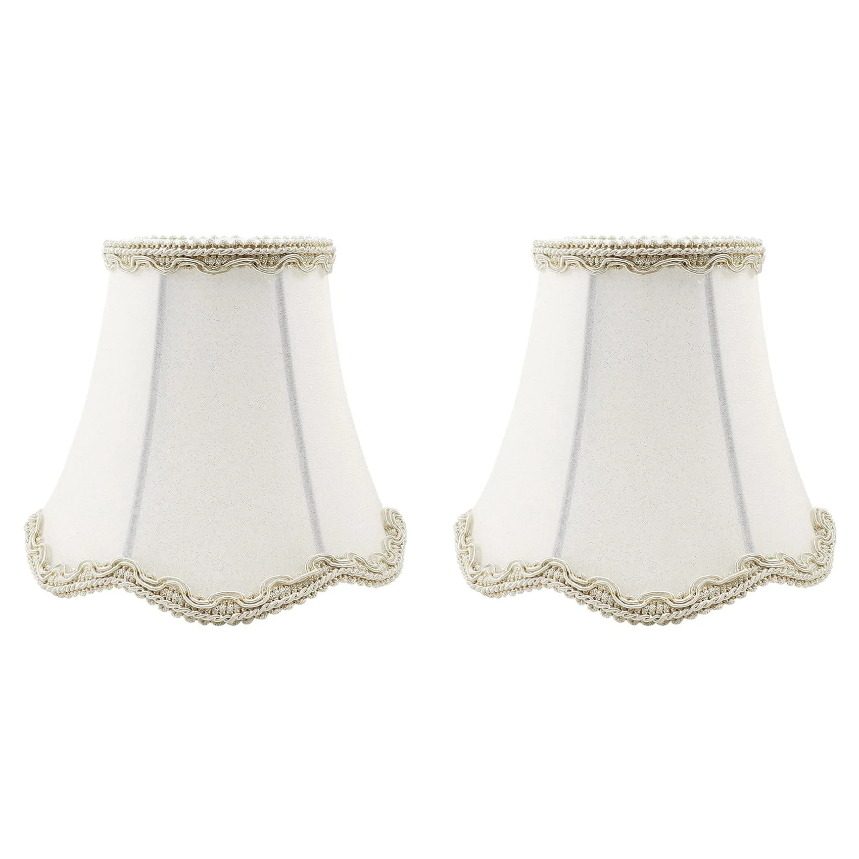 2X Fabric Lampshade European Style Wall Lamp Shade, Vintage Chandelier Cloth Cover, Luxurious Home Decor Accessory