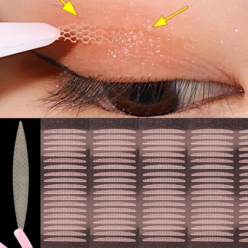 Invisible Eyelid Sticker Double Eyelid Stickers Transparent Self Adhesive Mesh-Lace Eye Tape Sticker Ladies Eye Makeup Tools