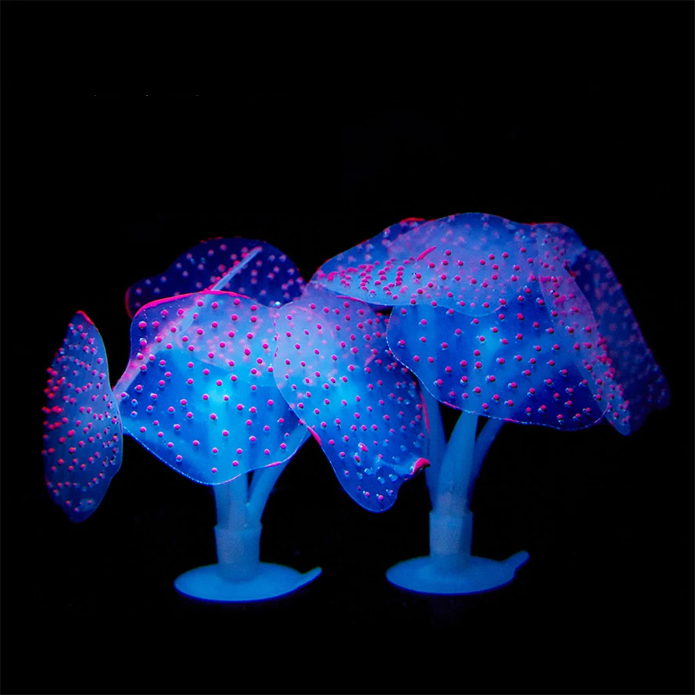 

Glowing Artificial Coral Tank Decor Realistic Flexible Enhance Visual Appeal Shelter for Fish Aquarium Coral Decor