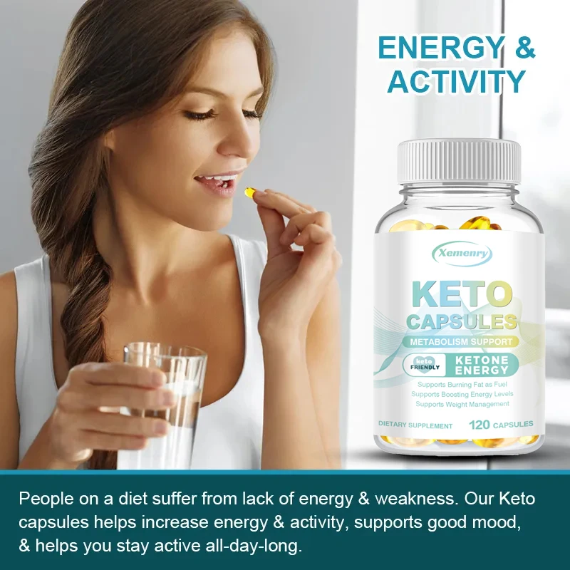 Keto Capsules - Boost Energy, Burn Fat, Boost Metabolism, Suppress Appetite