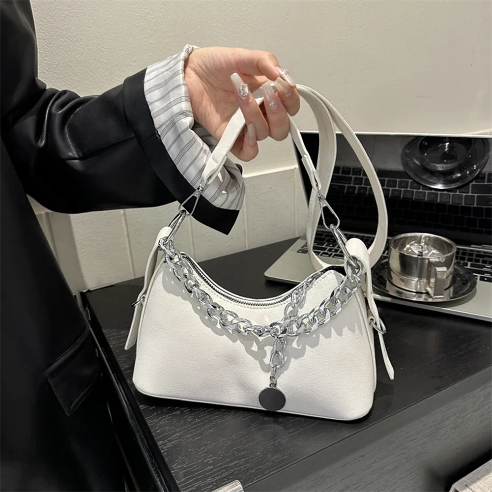 

Women Chain Hobo PU Shoulder Bag Fashion Underarm Bag Crossbody Handbag