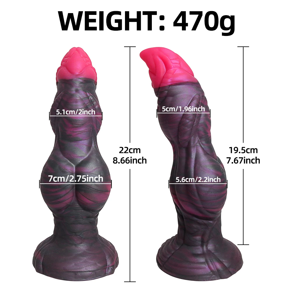 Silicone Animal Penis Anal Plug Fantasy Dog Knot Dildo With Sucker Sex Toys For Women/Men Female Masturbator XL Dildos for Women