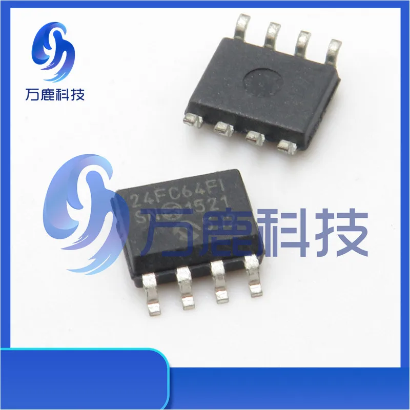 24Fc64F-I/Sn 64K, 8K X 8, 2.5V Ser Ee, Ind, 1/4 Array Write Protect Soic-8