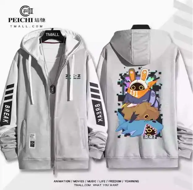 

Anime Zenless Zone Zero Bangboo Hooded Hoodie Cosplay Autumn Winter Men Women Coat Loose Jacket Tops anime