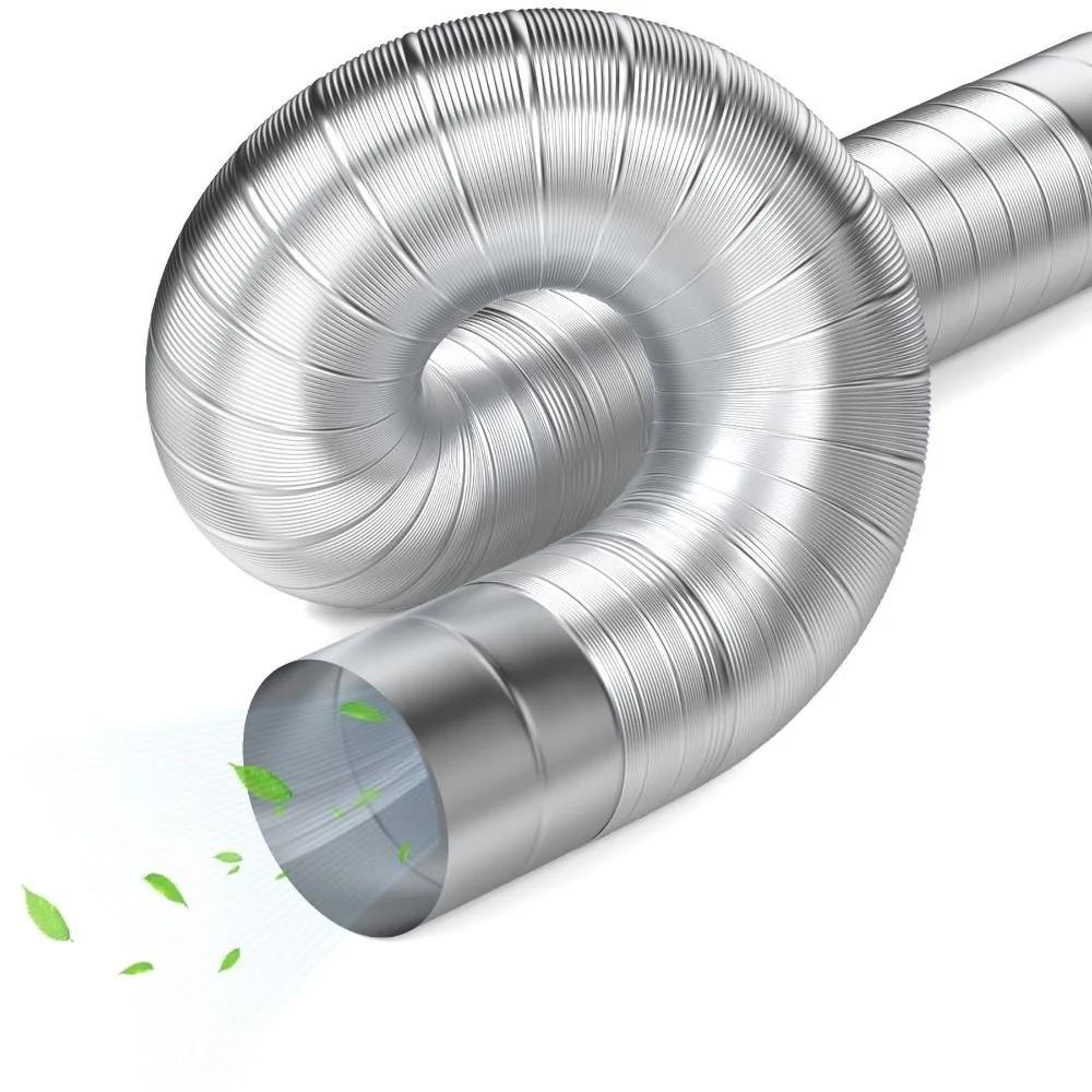 Professional 1.5m Dryer Vent Hose Insulated Aluminum Dryer Vent Pipe 3 Layer Protection Heavy-Duty Air Ducting Kitchen
