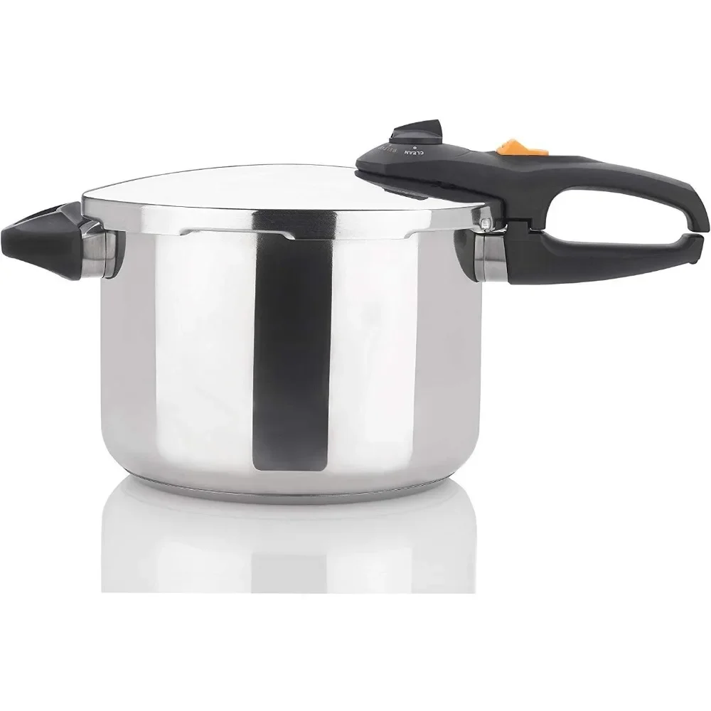 

8.4 Quart Multi-Setting Pressure Cooker with Digital Cookbook and Steamer Basket Polished Stainless Steel