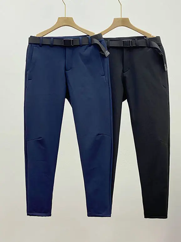 

High-End Casual Men's Outdoor Soft ell Fce Lined Thi Sports Pants Design Sle Quali Long Pants for Youth Winter