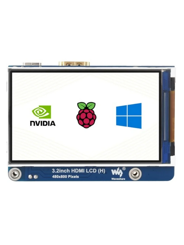 3.2inch HDMI IPS LCD Display (H), 480×800, Adjustable Brightness, No Touch