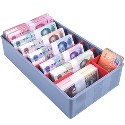 Cash Drawer, Money Counter Case Cash Tray Drawer Register Insert Tray Replacement Plastic Bills Coins Compartments Money Storage