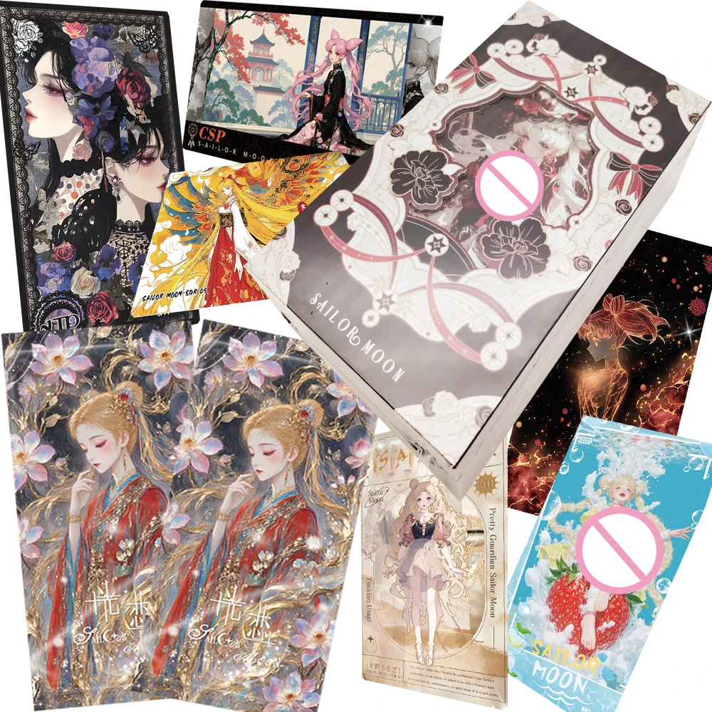 

Anime Sailor Moon Peripheral Hobby Cards Hino Rei Kaiou Michiru Charm Girl Visual Art Special-shaped Enamel Rare Cards Toy Gift