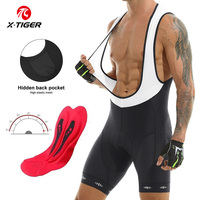 X-TIGER Men's Cycling Bib Shorts Bretelle Seamless Breathable Bicycle Shorts Pro Men's Road Bike Cushion Pads Tights