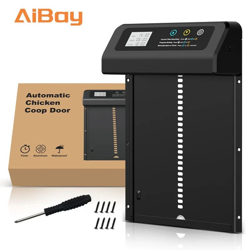 cross-border-best-selling-electric-chicken-coop-doors-household-aluminum-alloy-chicken-coop-doors-intelligent-automatic-timed