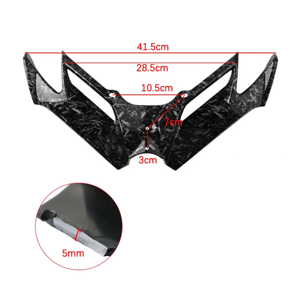 รถจักรยานยนต์นิวเมติกหางสปอยเลอร์ป้องกันด้านหน้า Fairing Universal สําหรับคาร์บอนไฟเบอร์