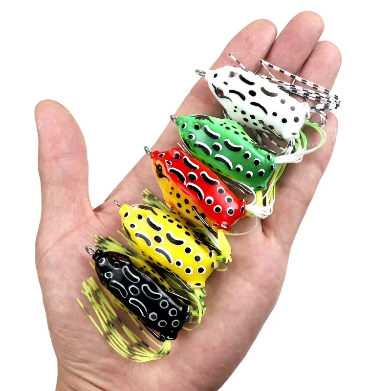 5/8/13g Realistischer Köder im Frosch-Stil aus Weichplastik mit nach oben gebogenen Doppelhaken, schwimmender Weichköder zum Fang von Schwarzbarschen – Detail 1